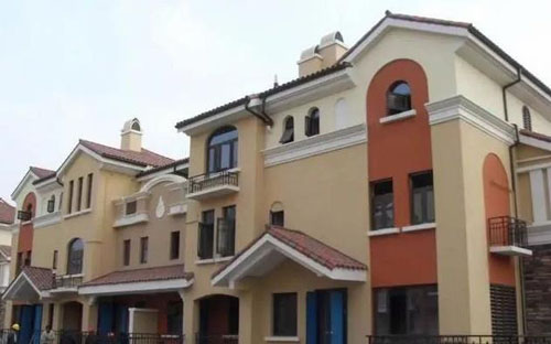 在農(nóng)村小別墅用真石漆裝修外墻,效果圖美絕了